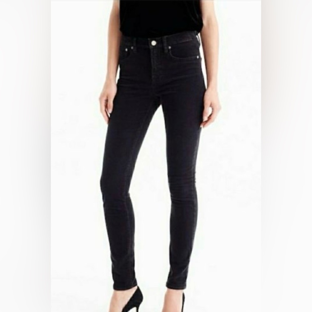 J. Crew Women's Black Matchstick Corduroy Pants 32R. NWT
